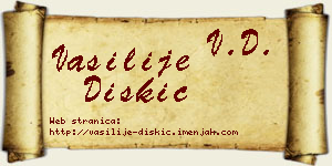 Vasilije Diskić vizit kartica